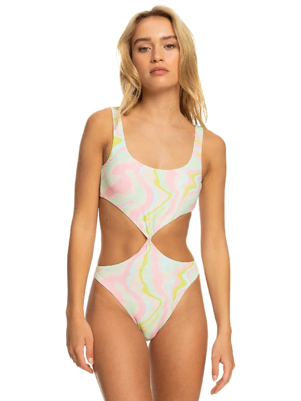 Womens Tropics Hype Reversible One-Piece Swimsuit Classic One-Piece