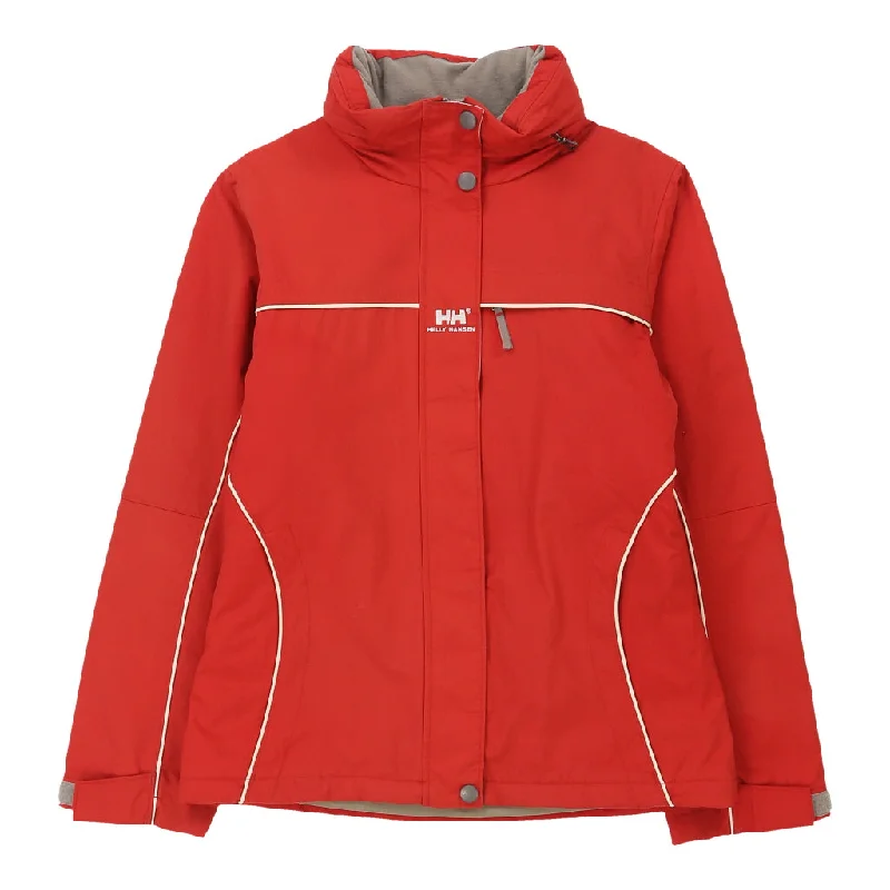 Helly Hansen Jacket - Small Red Nylon Welt Pockets Slit Pockets Flap Pockets