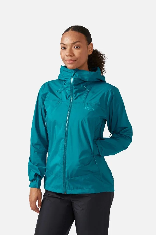 Rab Downpour Plus 2.0 Waterproof Jacket Women's Anorak Shell Jacket Lightweight Jacket