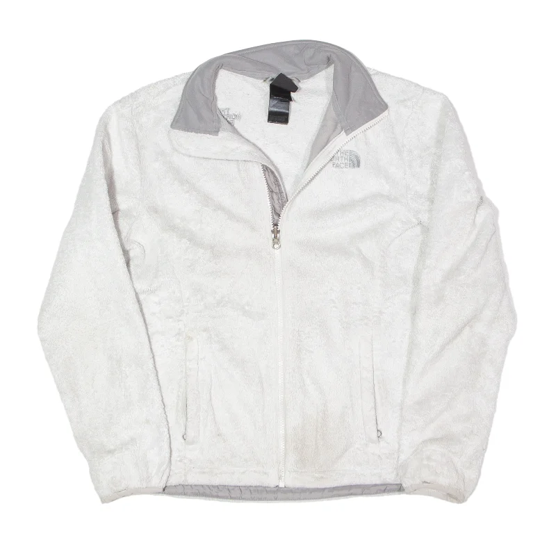 THE NORTH FACE Teddy Fleece Jacket White Womens S Knit Jacket Woven Jacket Fleece Jacket