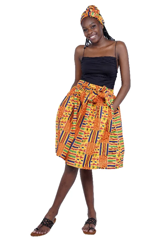 African Mini Skirts belted skirt waist