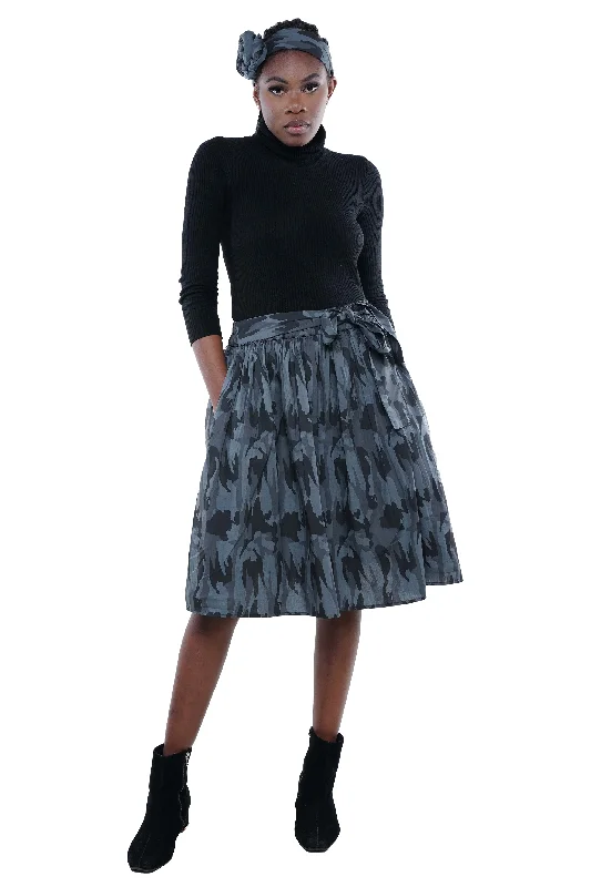 Camouflage Short Skirt leather skirt sleek