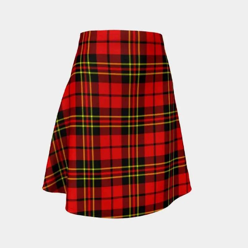 Brodie Modern Tartan Flared Skirt silk skirt sleek