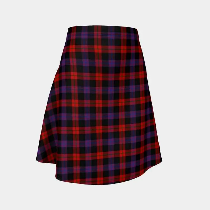 Brown Modern Tartan Flared Skirt velvet skirt plush