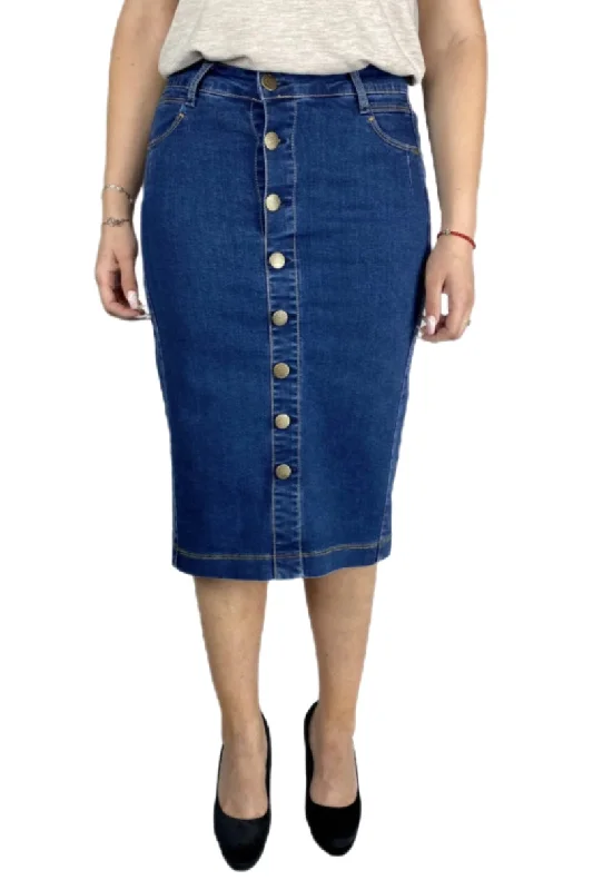 Denim Button Skirt 214-53F velvet skirt plush