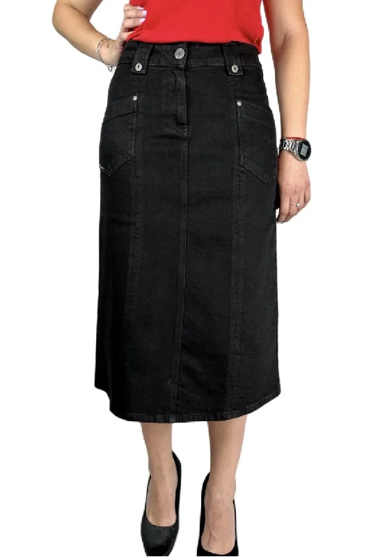 Denim Mid-Length Skirt 221-609D seamless skirt comfort