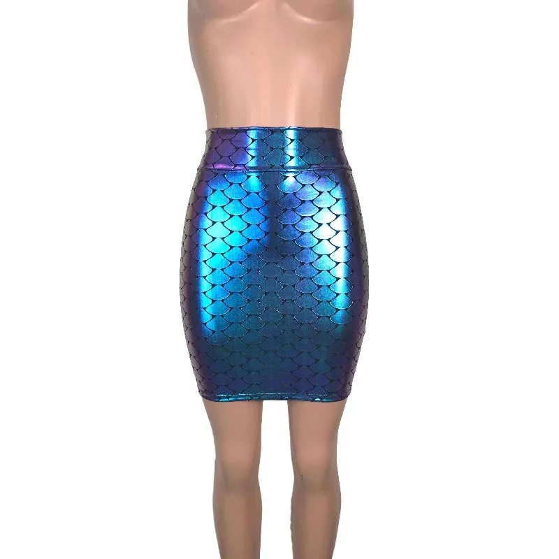 Pencil Skirt - Holographic Mermaid tulle skirt dreamy