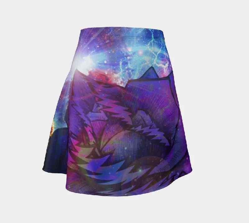 ICE PETALS FLARE SKIRT cashmere skirt rich