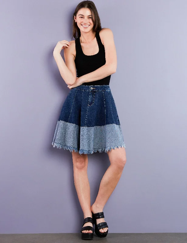 Let's Go Denim Skirt leather skirt modern