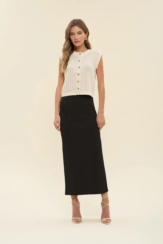 On Time Midi Skirt cashmere skirt fine