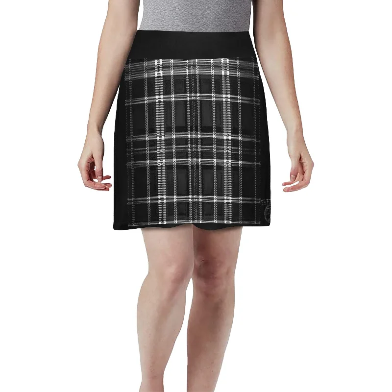 Yahuah-Tree of Life 02-04 + Digital Plaid 01-06A Designer Golf Skirt pencil skirt chic