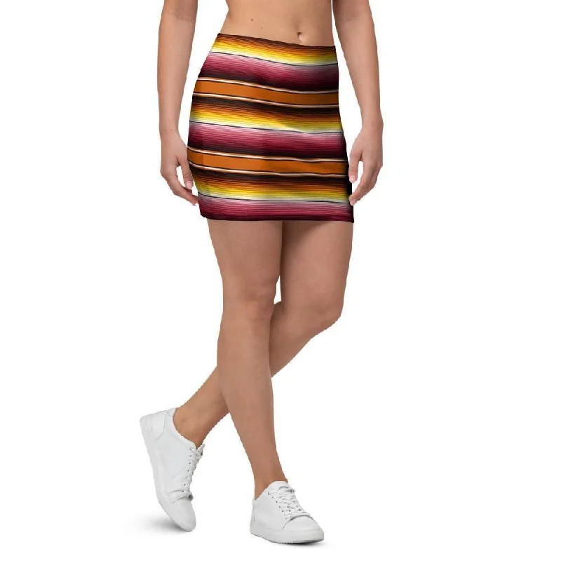 Yellow Mexican Baja Mini Skirt high waist skirt